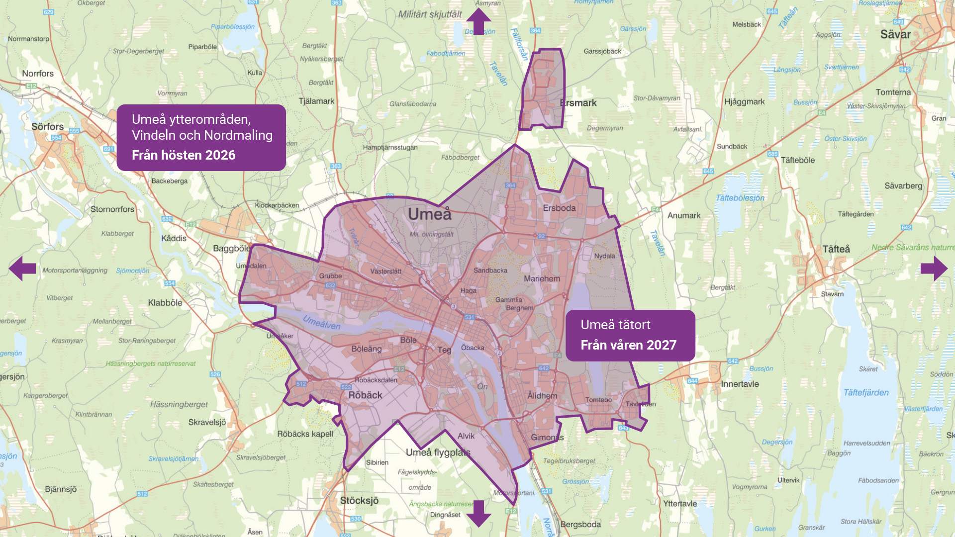 Karta över återvinningscentral